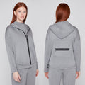 Zip Front Hoodie with Back Zipper Detail