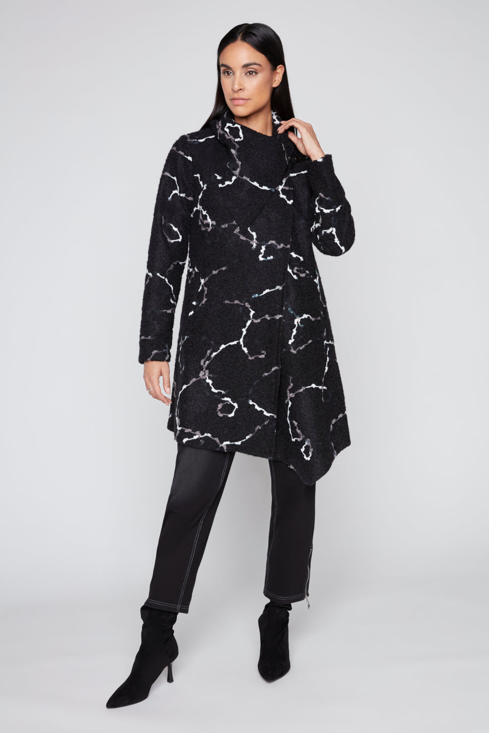 Abstract Asymmetric Coat