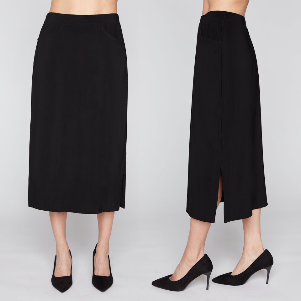 Classic Straight Midi Skirt