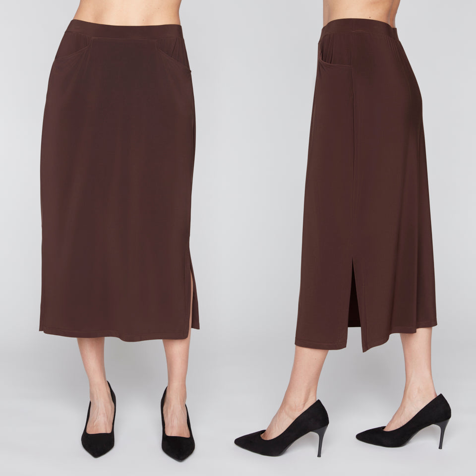 Classic Straight Midi Skirt