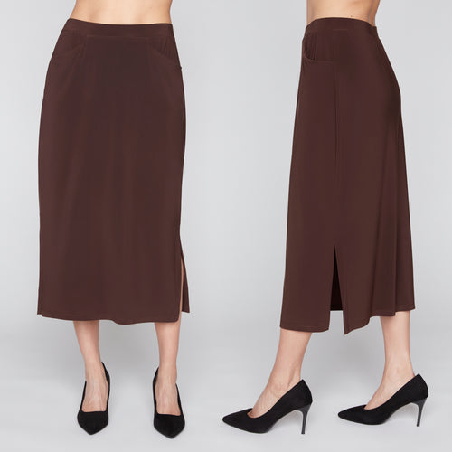 Classic Straight Midi Skirt