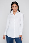 Wire Collar Button Front Blouse
