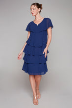 Charger l'image dans la galerie, Compli K Noir Layered Chiffon Dress with Brooch
