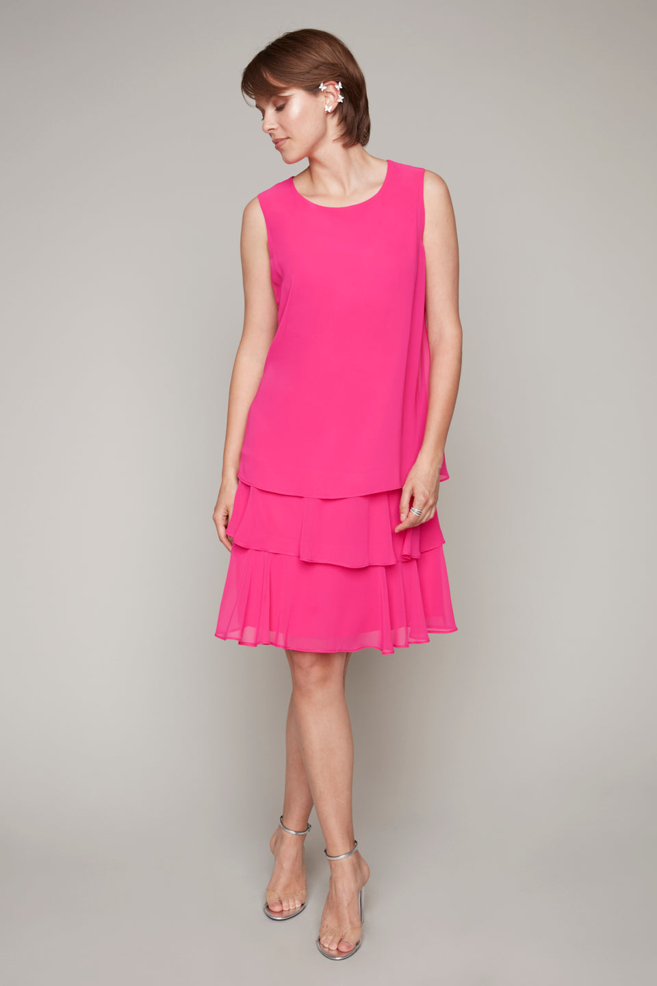 Compli K Noir sleeveless triple layer dress