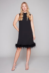 Compli K Noir Feather Edge Shift Dress