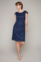 Load image into Gallery viewer, Compli K Noir soutache body con dress with cap sleeves
