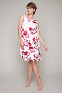 Compli K Noir sleeveless triple layer dress in floral print