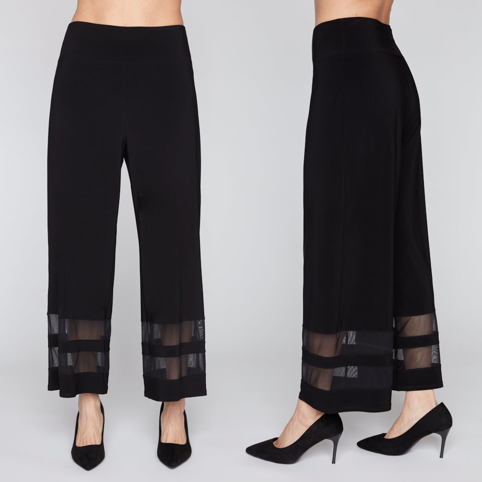 Wide Leg Mesh Detail Pant