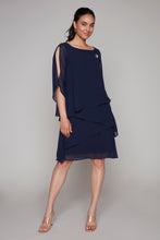 Charger l'image dans la galerie, Compli K Noir Layered Chiffon Split-Sleeve Dress
