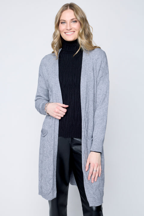 Carre Noir long knit cardigan