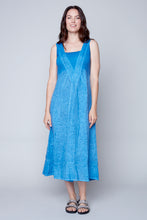 Load image into Gallery viewer, Carre Noir square neck sleeveless dress with ruffle bottom
