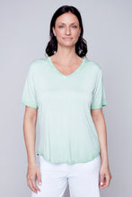 Load image into Gallery viewer, Carre Noir short sleeve v-neck top
