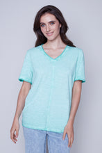 Load image into Gallery viewer, Carre Noir cotton t-shirt with v-neckline
