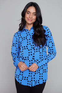 Carre Noir button front blouse