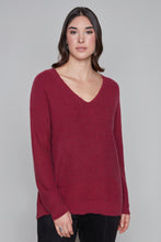 Load image into Gallery viewer, Carre Noir casual v-neck sweater

