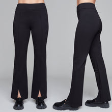 Load image into Gallery viewer, Carre Noir pull-on flare pants with front split hems
