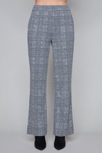 Charger l&#39;image dans la galerie, Carré Noir - Pantalon évasé à motif écossais à enfiler
