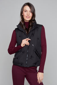 Carre Noir zip-front vest with front pockets