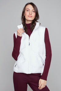 Carre Noir zip-front vest with front pockets
