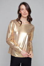 Load image into Gallery viewer, Carre Noir metallic long sleeve top
