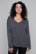 Load image into Gallery viewer, Carre Noir casual v-neck sweater
