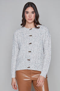 Carre Noir dotted button front sweater