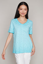 Load image into Gallery viewer, Carre Noir v-neck lined cotton t-shirt
