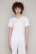 Load image into Gallery viewer, Carre Noir v-neck lined cotton t-shirt
