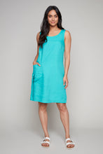 Charger l&#39;image dans la galerie, Carre Noir sleeveless linen dress with front pocket
