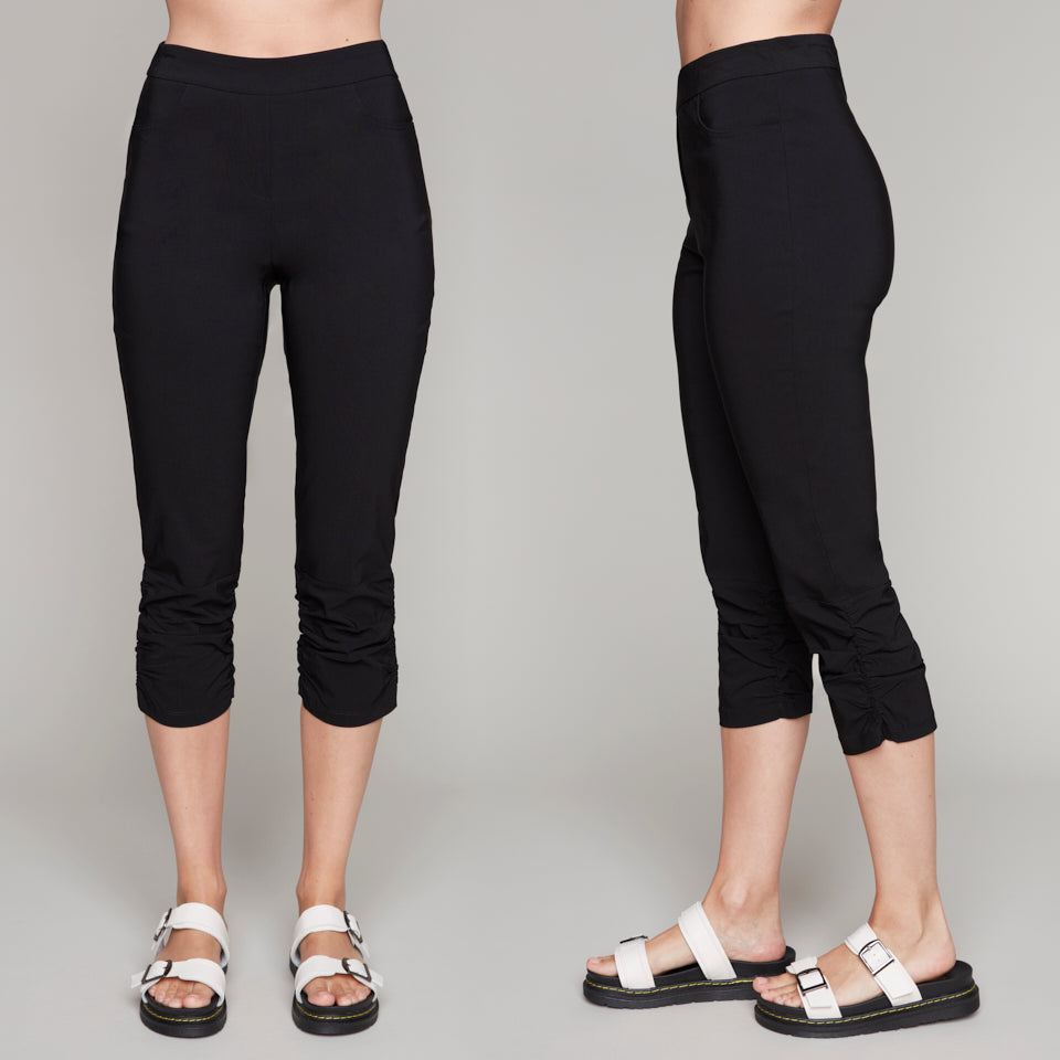 Carre Noir pull-on cropped capri pants