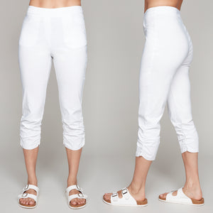 Carre Noir pull-on cropped capri pants