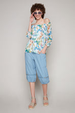 Load image into Gallery viewer, Carre Noir off-the-shoulder blouse in watercolour print
