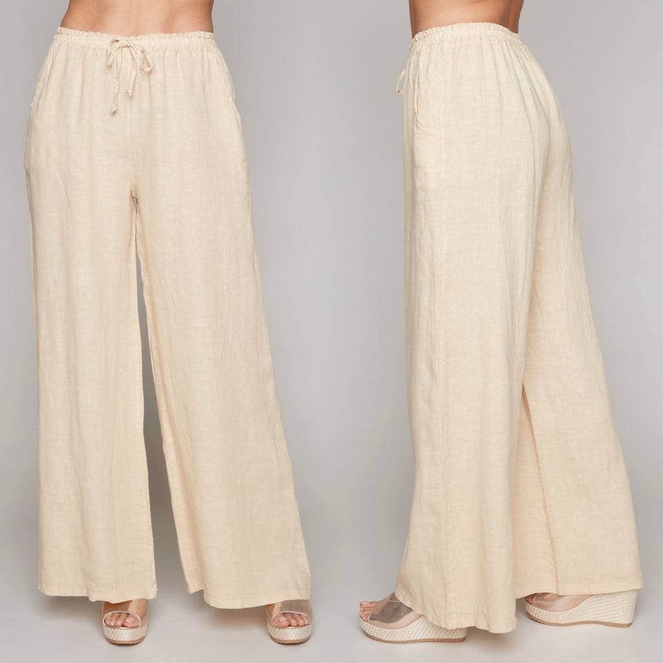 Carre Noir wide leg linen pants