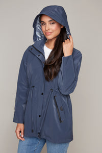 Carre Noir hooded rain coat