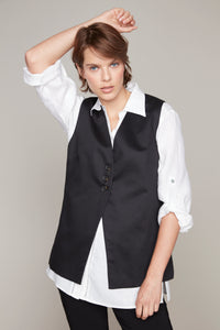 Carre Noir sleeveless button-front vest