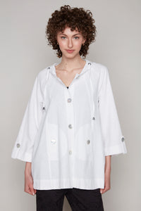 Carre Noir linen hoodie jacket