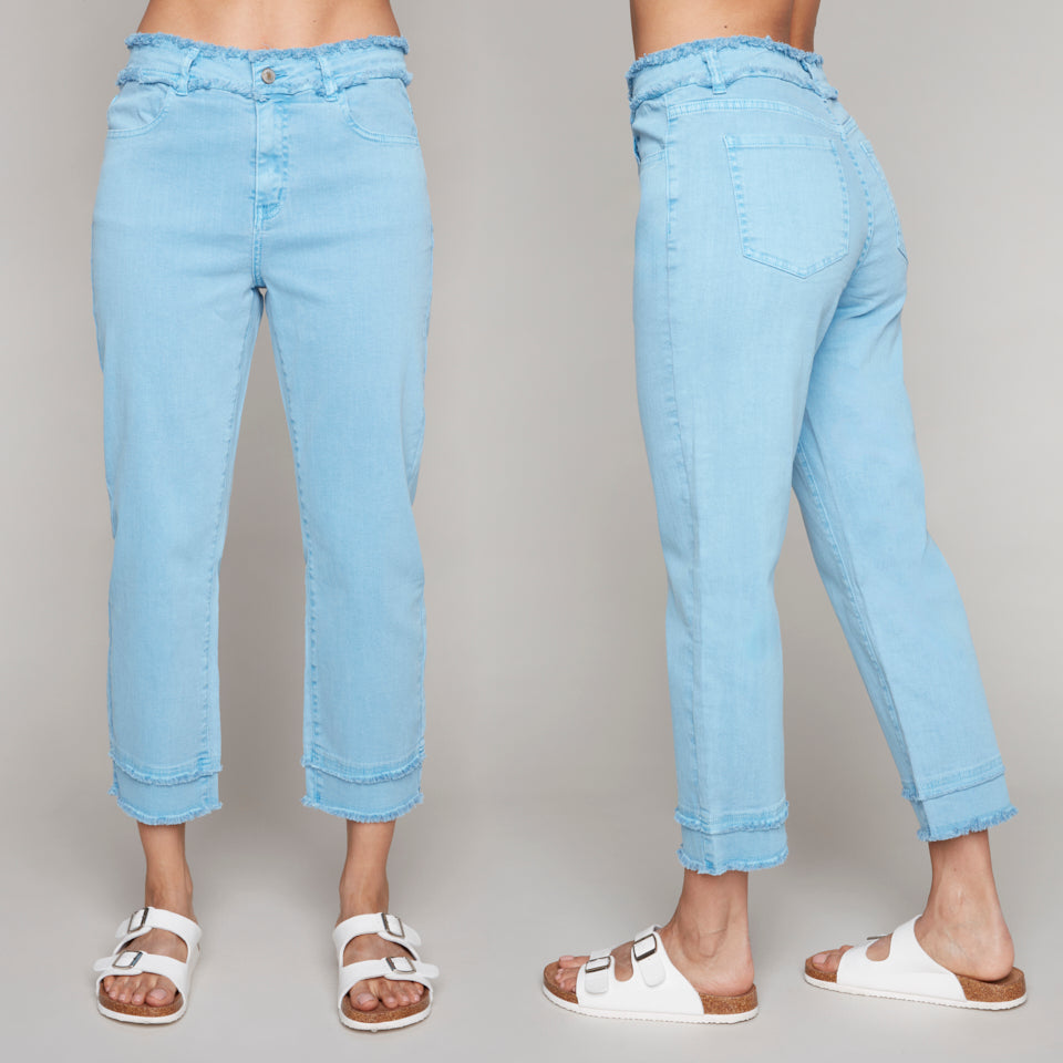 Carre Noir novelty cuffed denim pants