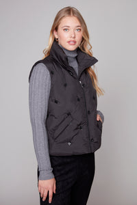 Carre Noir Quilted Zip Vest