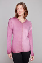 Charger l&#39;image dans la galerie, Carre Noir Shimmer Soft V-Neck Top
