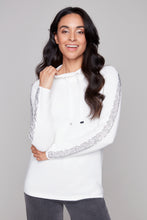 Load image into Gallery viewer, Carre Noir Embellished Cotton Hoodie
