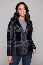 Load image into Gallery viewer, Carre Noir Fuzzy Check Button-Up Jacket
