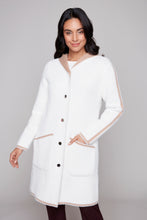 Load image into Gallery viewer, Carre Noir Reversible Contrast Trim Hooded Coat
