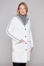 Load image into Gallery viewer, Carre Noir Reversible Contrast Trim Hooded Coat

