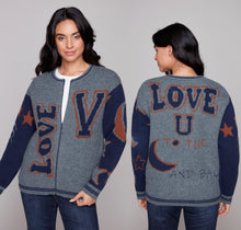 Load image into Gallery viewer, Carre Noir Moonlight Love Zip Cardigan
