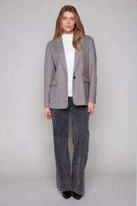 Carre Noir Herringbone Tailored Blazer