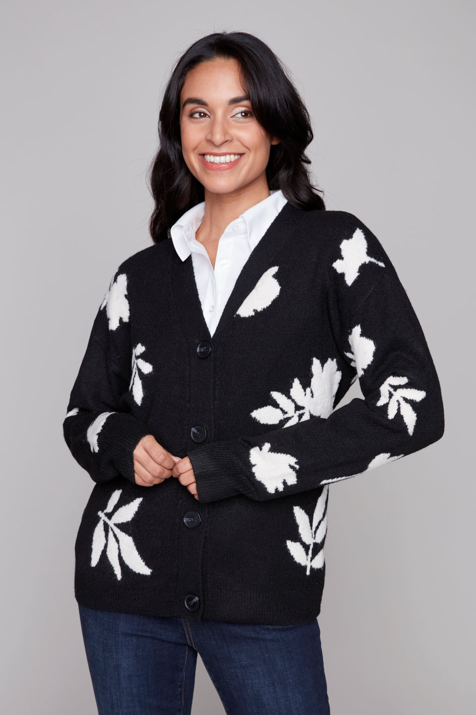 Carre Noir Falling Leaves Cardigan