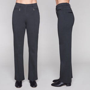 Carre Noir Zip-Detail Straight-Leg Pants