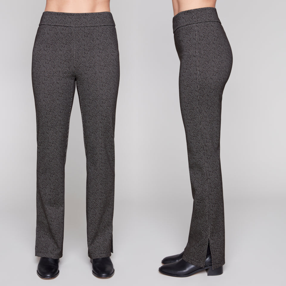 Carre Noir Microcheck Pull-On Trouser