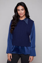 Charger l&#39;image dans la galerie, Carre Noir Sleeveless Cable Knit Sweater Vest

