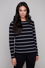Load image into Gallery viewer, Carre Noir Striped Knit Crewneck Sweater
